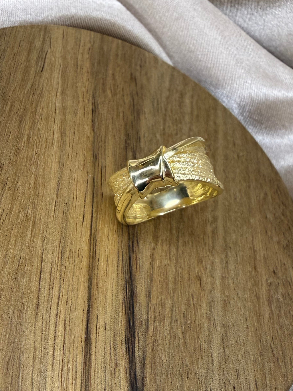 Bague pailletée en Argent doré