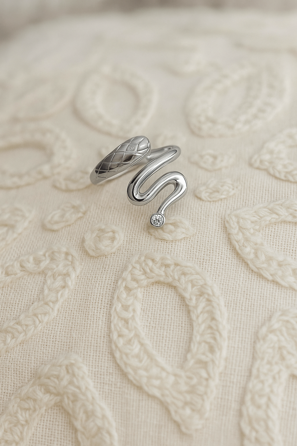 Bague serpent ajustable