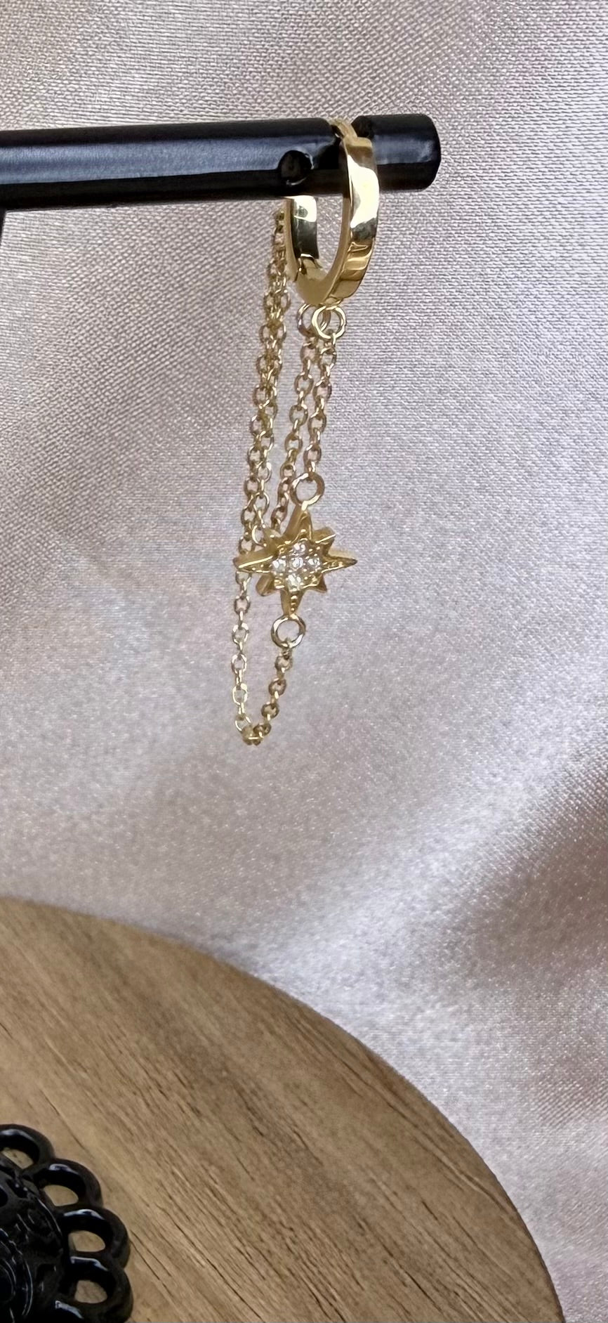 Boucles d’oreilles créoles en acier doré