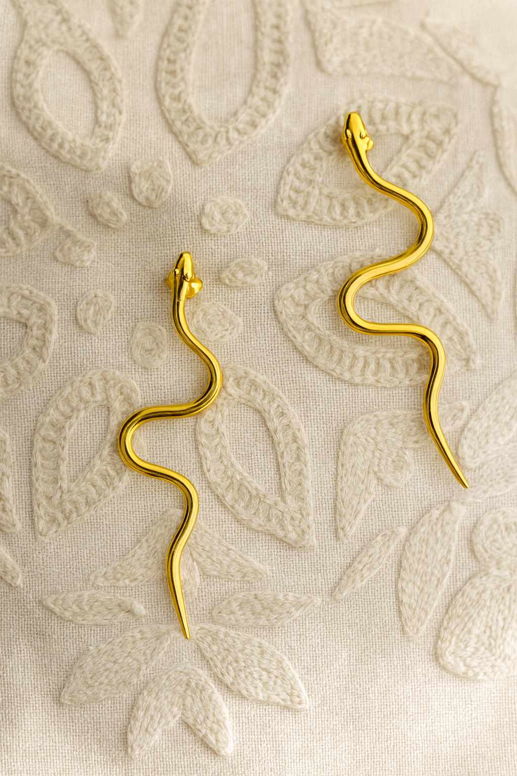 Boucles d’oreilles, serpent ￼