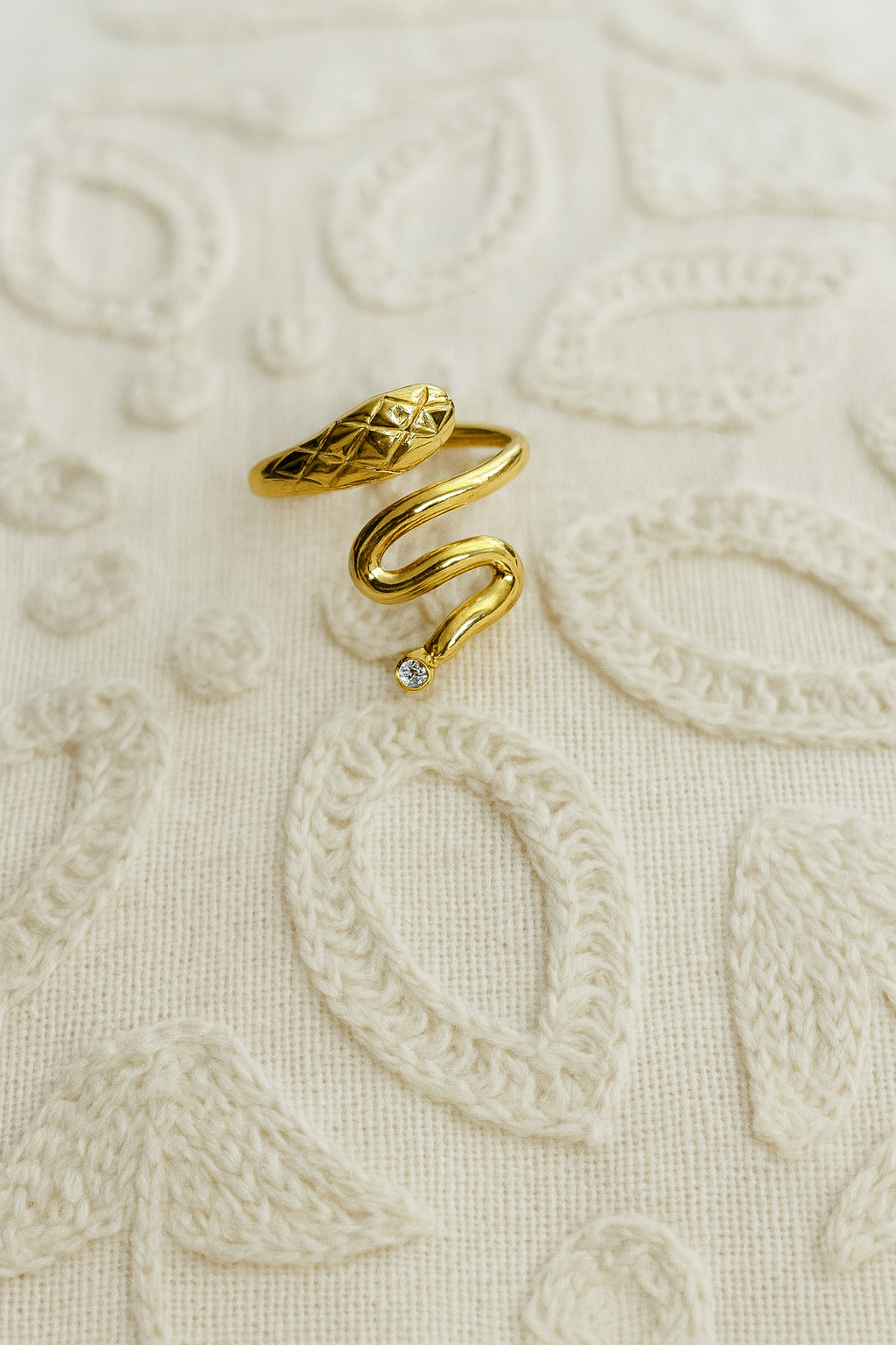 Bague serpent ajustable