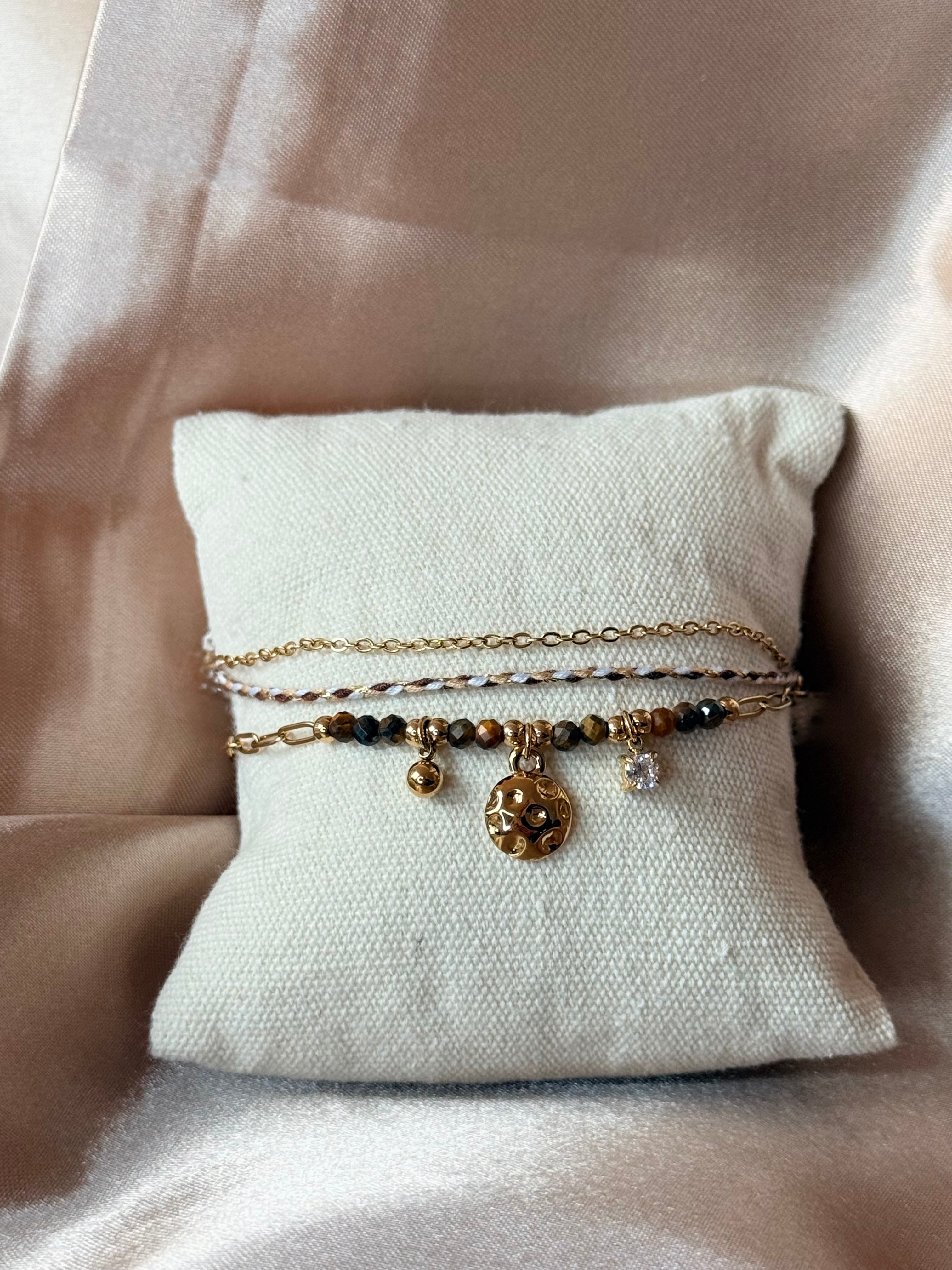 Bracelets avec pierres œil de tigre