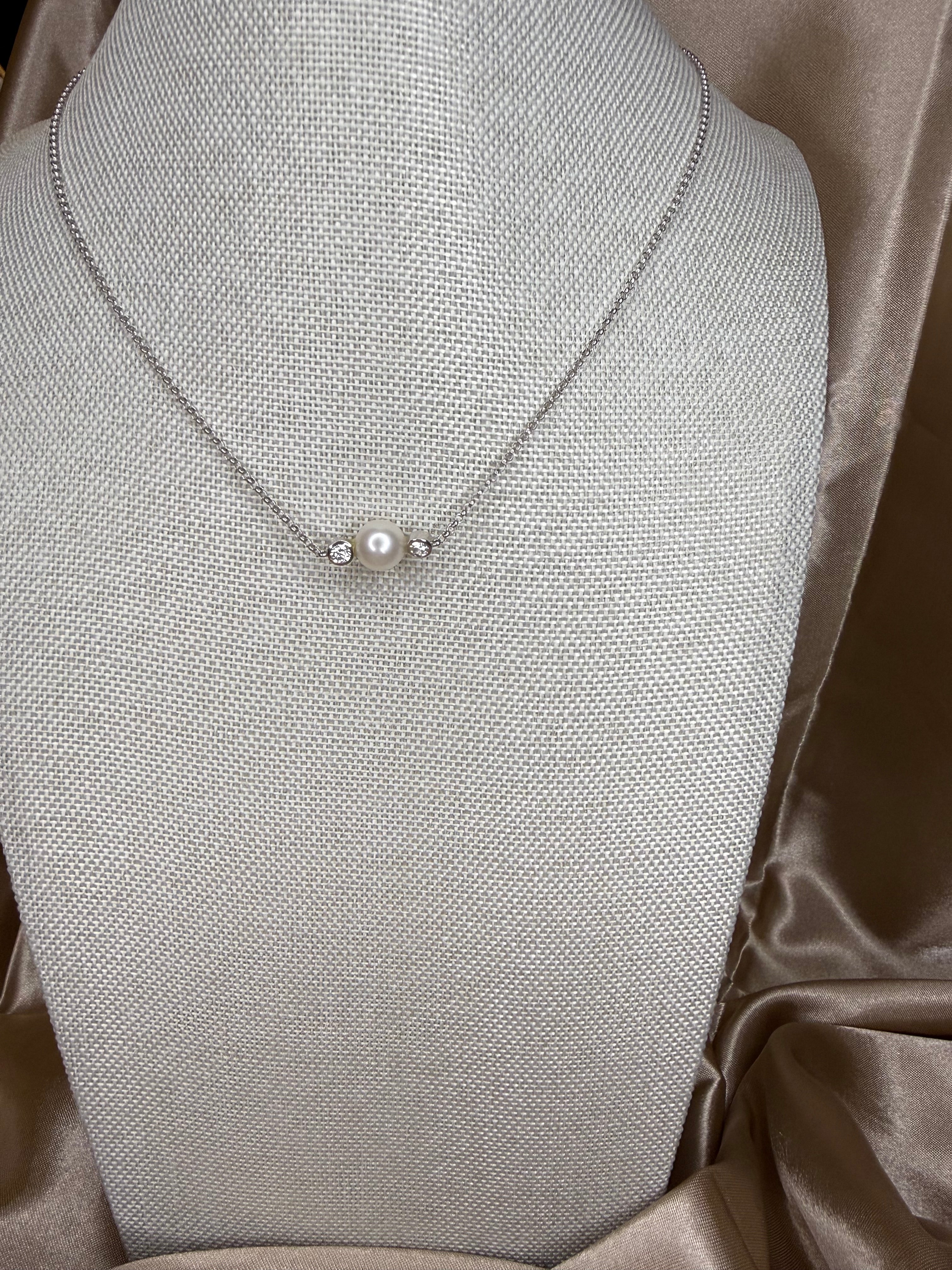 Collier argent et perle de culture d’eau douce