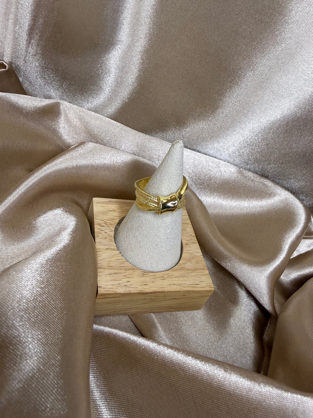 Bague pailletée en Argent doré