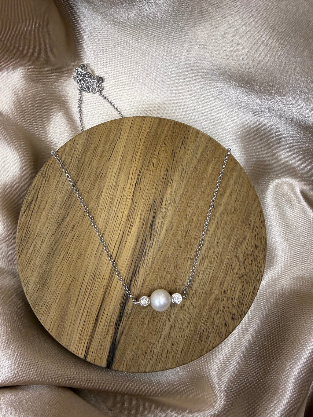 Collier argent et perle de culture d’eau douce