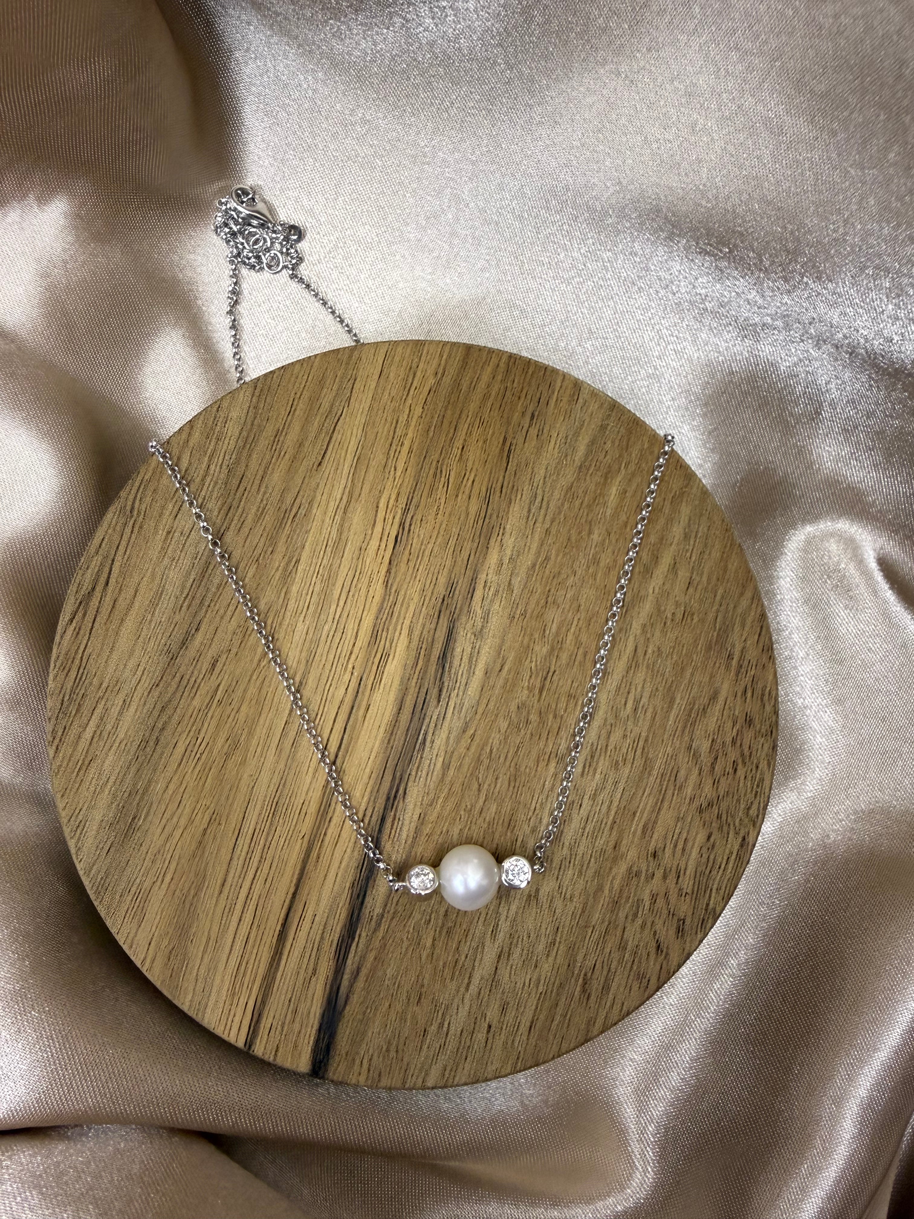 Collier argent et perle de culture d’eau douce