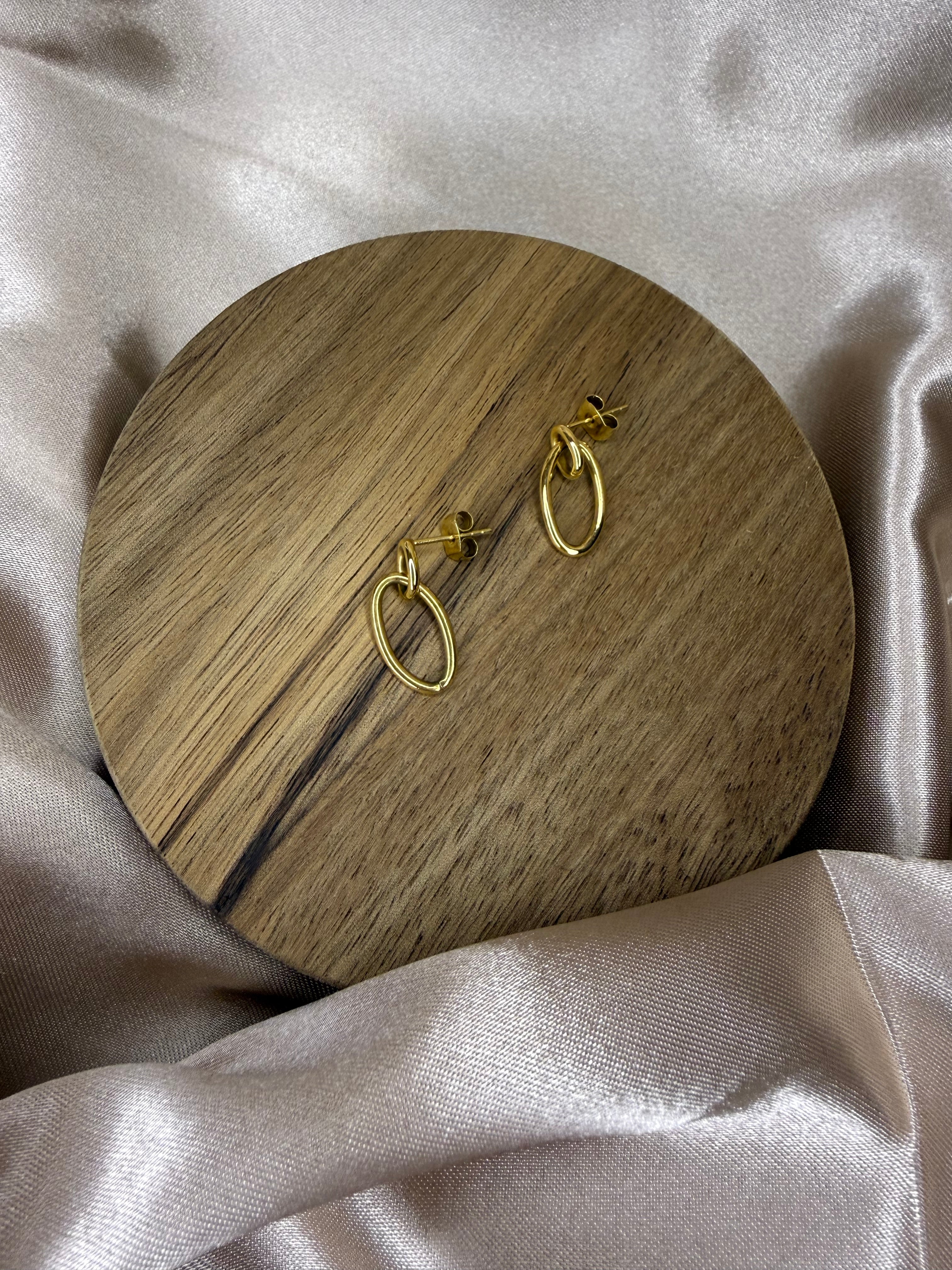 Boucles d’oreilles Acier doré