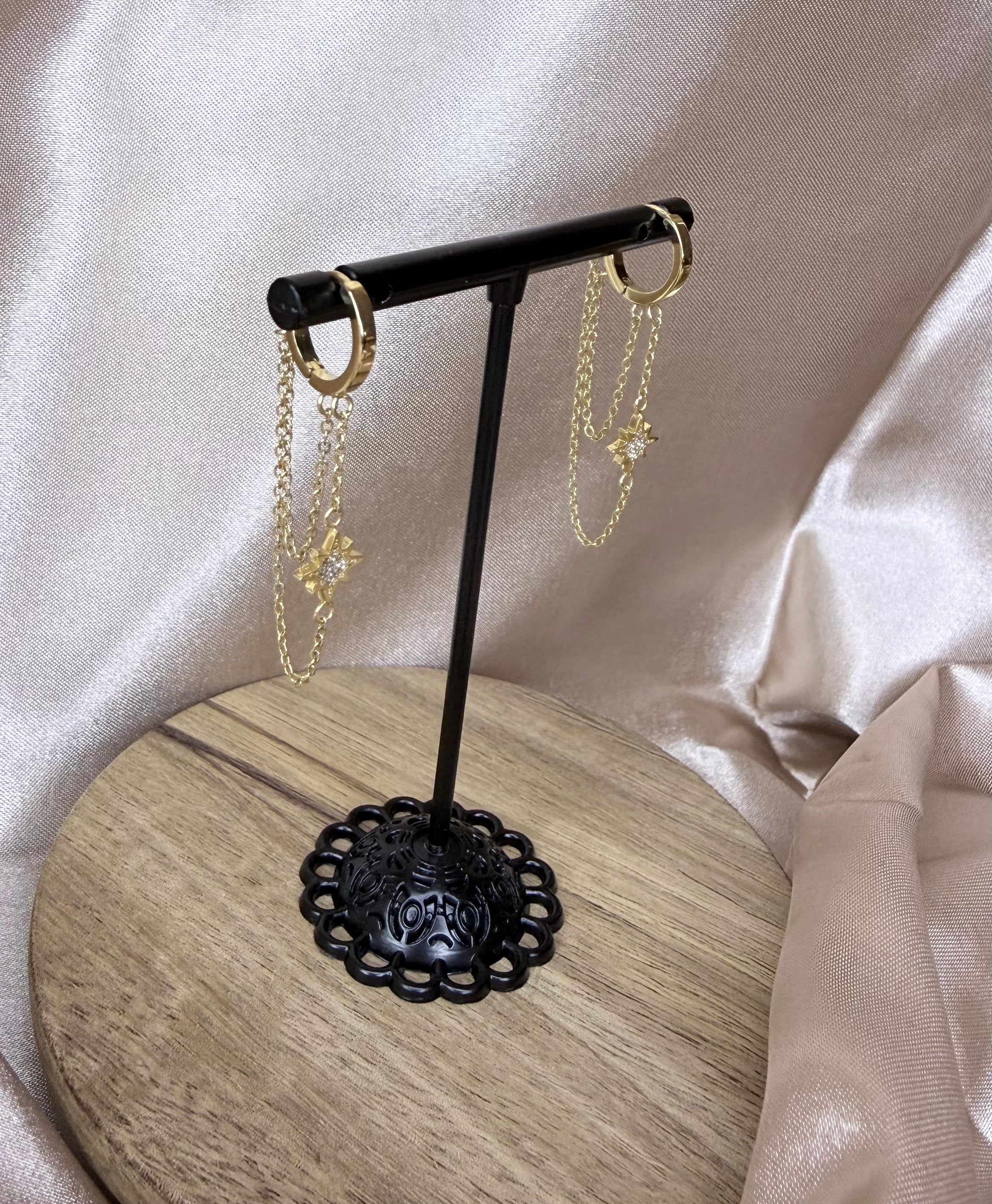 Boucles d’oreilles créoles en acier doré