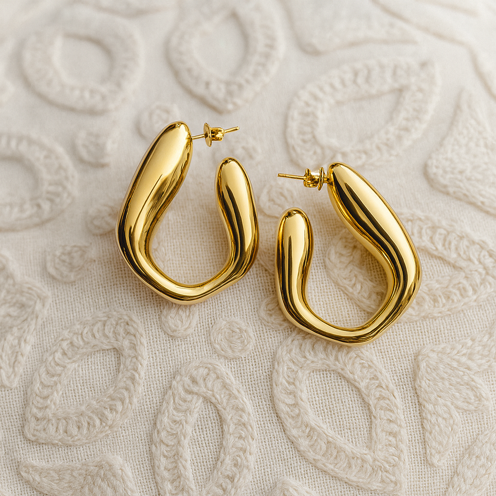 Boucles d’oreilles forme goutte irrégulière