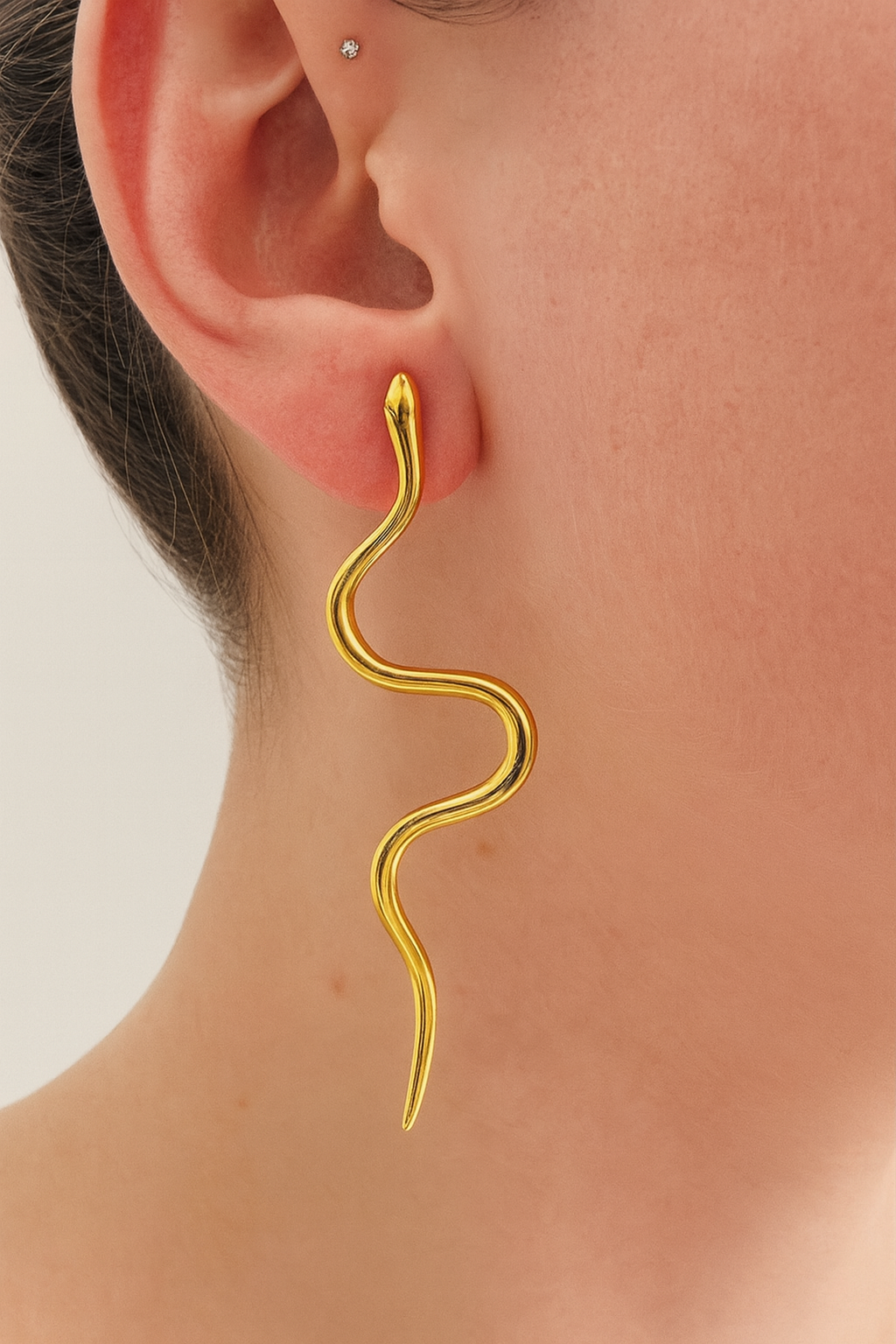 Boucles d’oreilles, serpent ￼