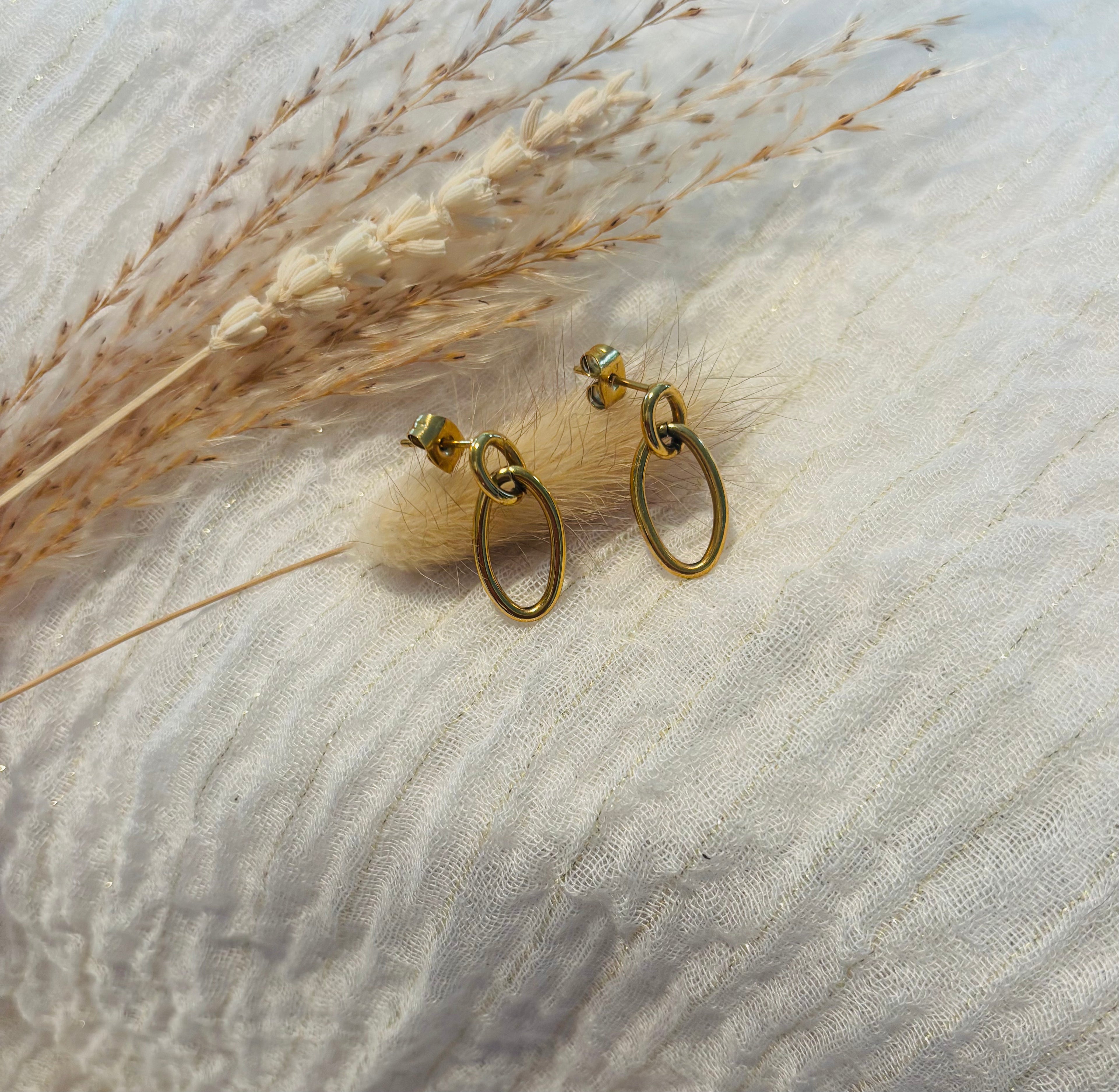 Boucles d’oreilles Acier doré