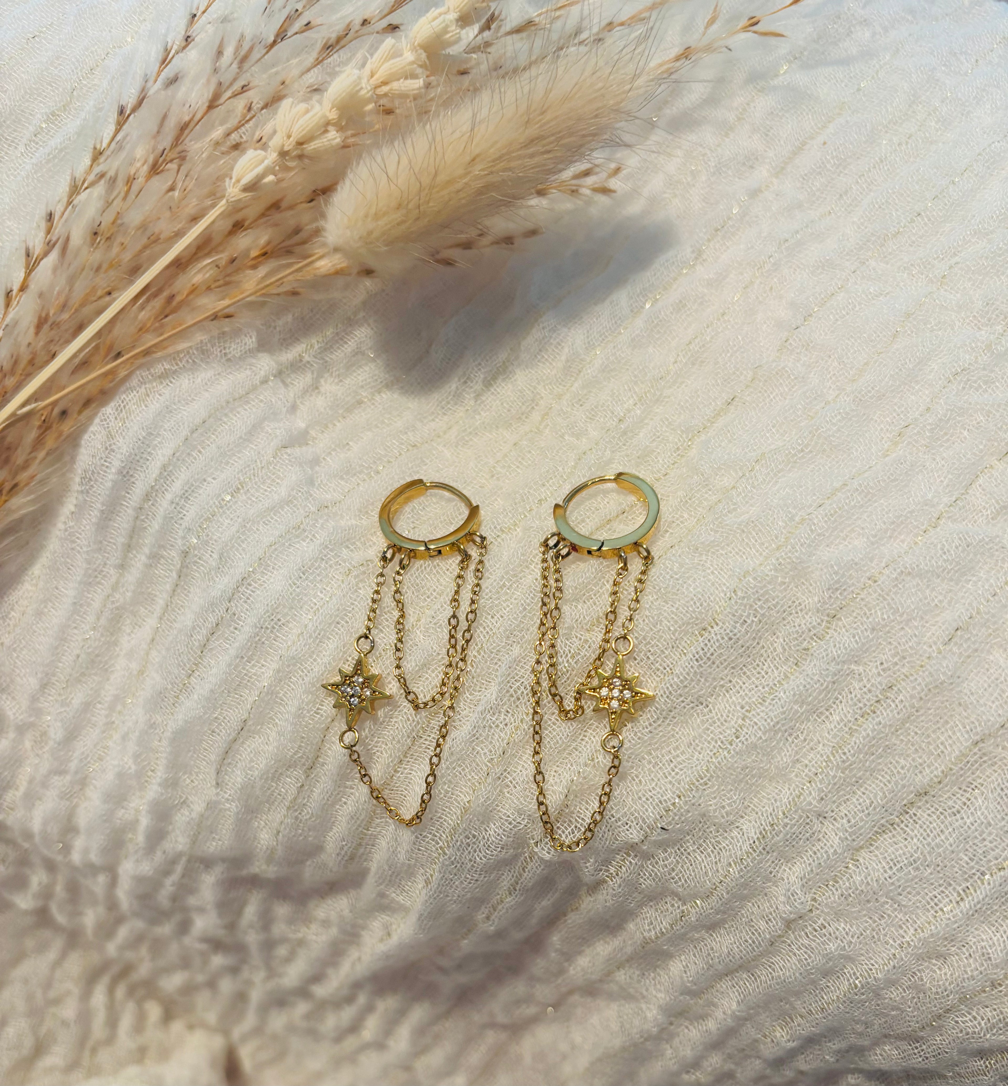Boucles d’oreilles créoles en acier doré