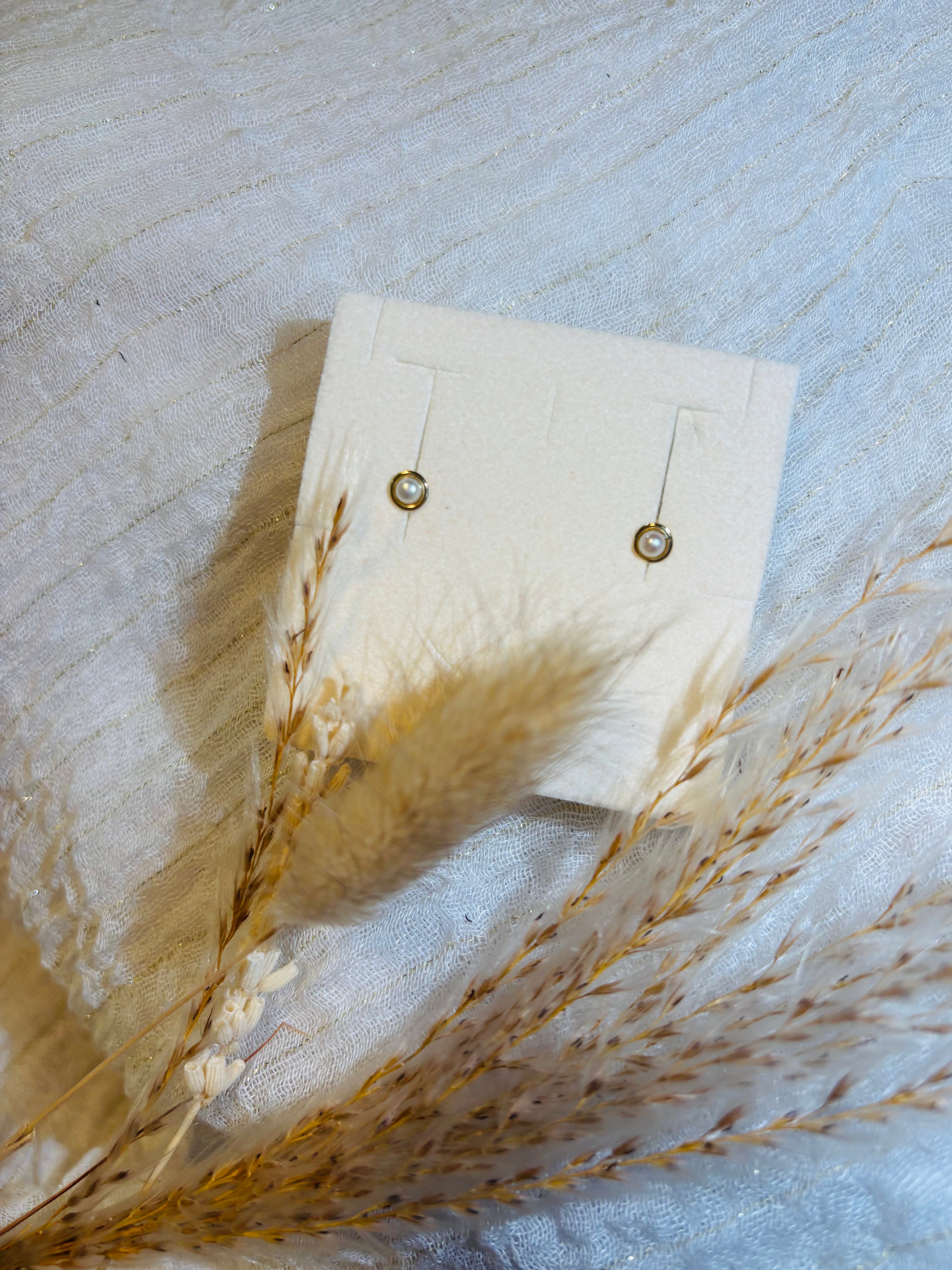 Boucles d’oreilles en or 9 carats avec perles de culture d’eau douce