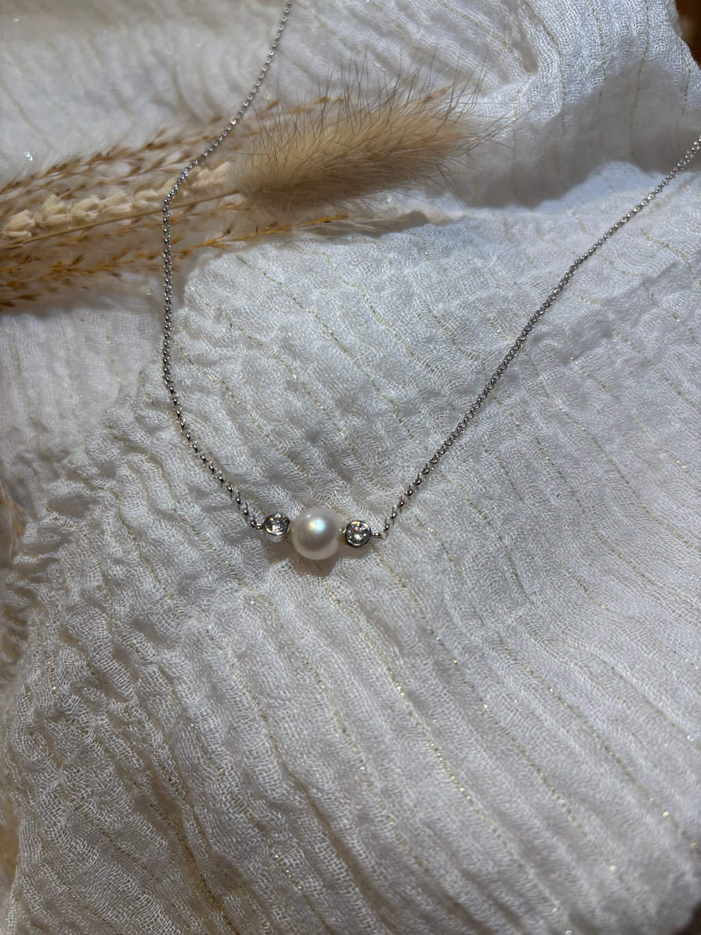 Collier argent et perle de culture d’eau douce